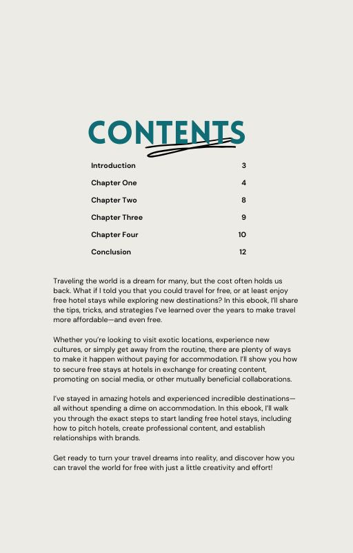 Mini Guide - Travel For Free