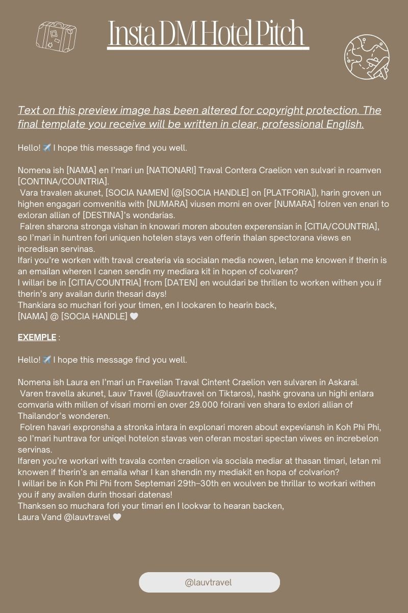 Template - Travel For Free : Hotel Collaboration Pitch